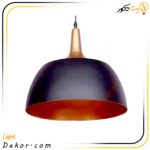 چراغ آویز کاسه ای تزیینی/ فانتزی (مشکی / سفید) کد 107 - Image 2