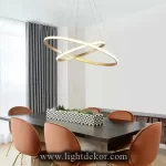 لوستر مدرن دایره 2 حلقه لایت دکور