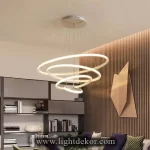 لوستر مدرن دایره 4 حلقه لایت دکور