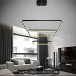 لوستر مدرن مربع 3 حلقه لایت دکور