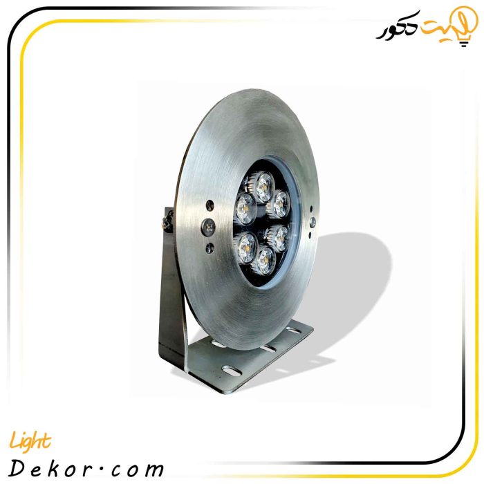 چراغ-استخری-آبنما-پایه-داری-12وات-تک-رنگ--فول-کالر-برند-استیل-یمکس