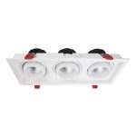 پنل سقفی گرد توکار سه تایی 108 وات شعاع مدل SH-6703