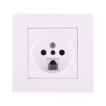 پریز تلفن و سوکت مشترک جهان الکتریک مدل کریستال