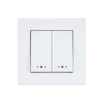 کلید دو پل سفید پارت الکتریک سری تابش مدل 5167 -