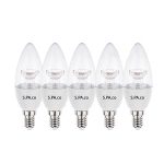 لامپ ال ای دی کندل کریستال 6 وات اسپاکو بسته 5 عددی