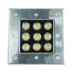 چراغ دفنی مربع 9 وات ای دی سی