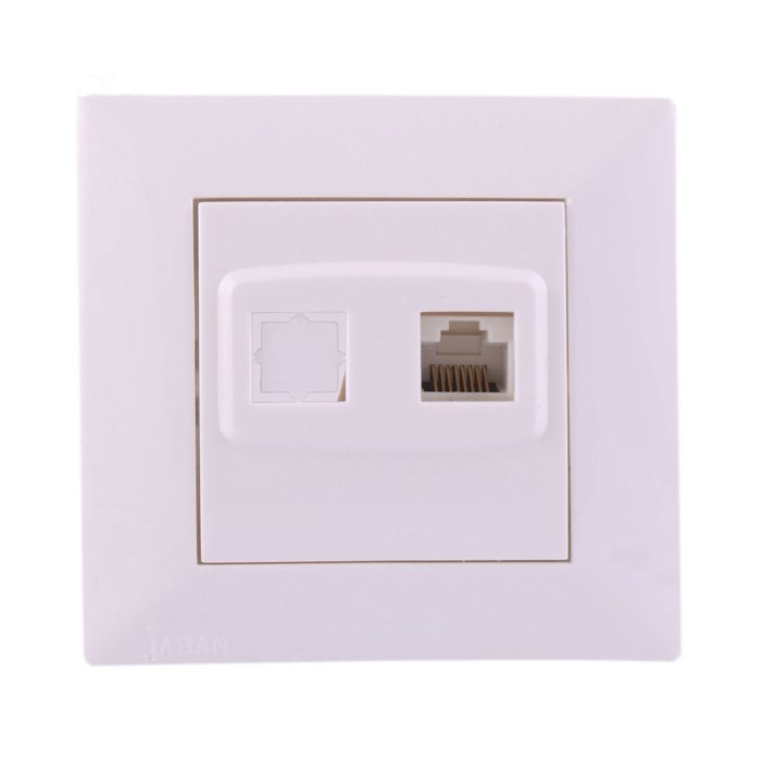 سوکت شبکه cat3+cat6 جهان الکتریک مدل آیسان - Image 1
