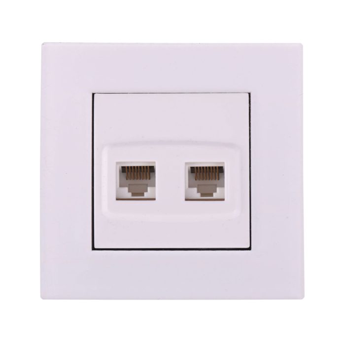سوکت شبکه cat6+cat6 جهان الکتریک مدل کریستال - Image 1
