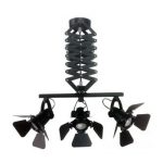 چراغ ریلی سقفی آکاردئونی سه لامپ کریستال کوپ مدل DG132x3