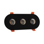 قاب چراغ سقفی توکار دارک لایت ستاره شمال مدل DRC2-3