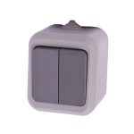 کلید دو پل روکار بارانی IP44 دلند مدل نسترن