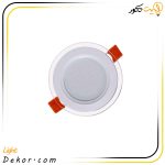 چراغ-سقفی-7وات-توکار-گرد-دورشیشه-پارس