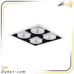 چراغ-سقفی-توکار-۴-خانه-اوربیتال-۱۰۶-وات-مازی-نور