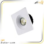 چراغ-سقفی-3وات-چشمی-توکار-مربع-پارس-شعاع