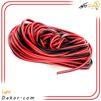 سیم-باند-مسی-دوبل-قرمز-مشکی-۲-در-0.18-صدم-(متراژ-و-حلقه)