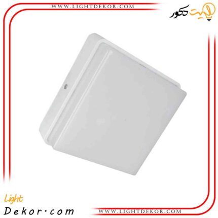 چراغ-روکار-آوش-20-وات-بدنه-مشکی-مربعي-سفيد-پارس-شعاع-توس
