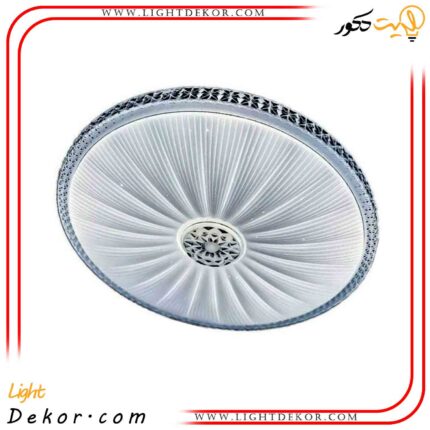 چراغ-سقفی-۸۰-وات-لوکس-سه-حالته-مدل-صدف-کریستالی